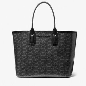 Michael Kors Jodie Small Logo Jacquard Tote Bag Black. Small purse